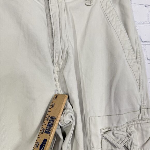 Vintage Y2K Levi's Cargo Pants Men Size 30x32 Beige Baggy Loose Straight Hip Hop - Picture 10 of 16